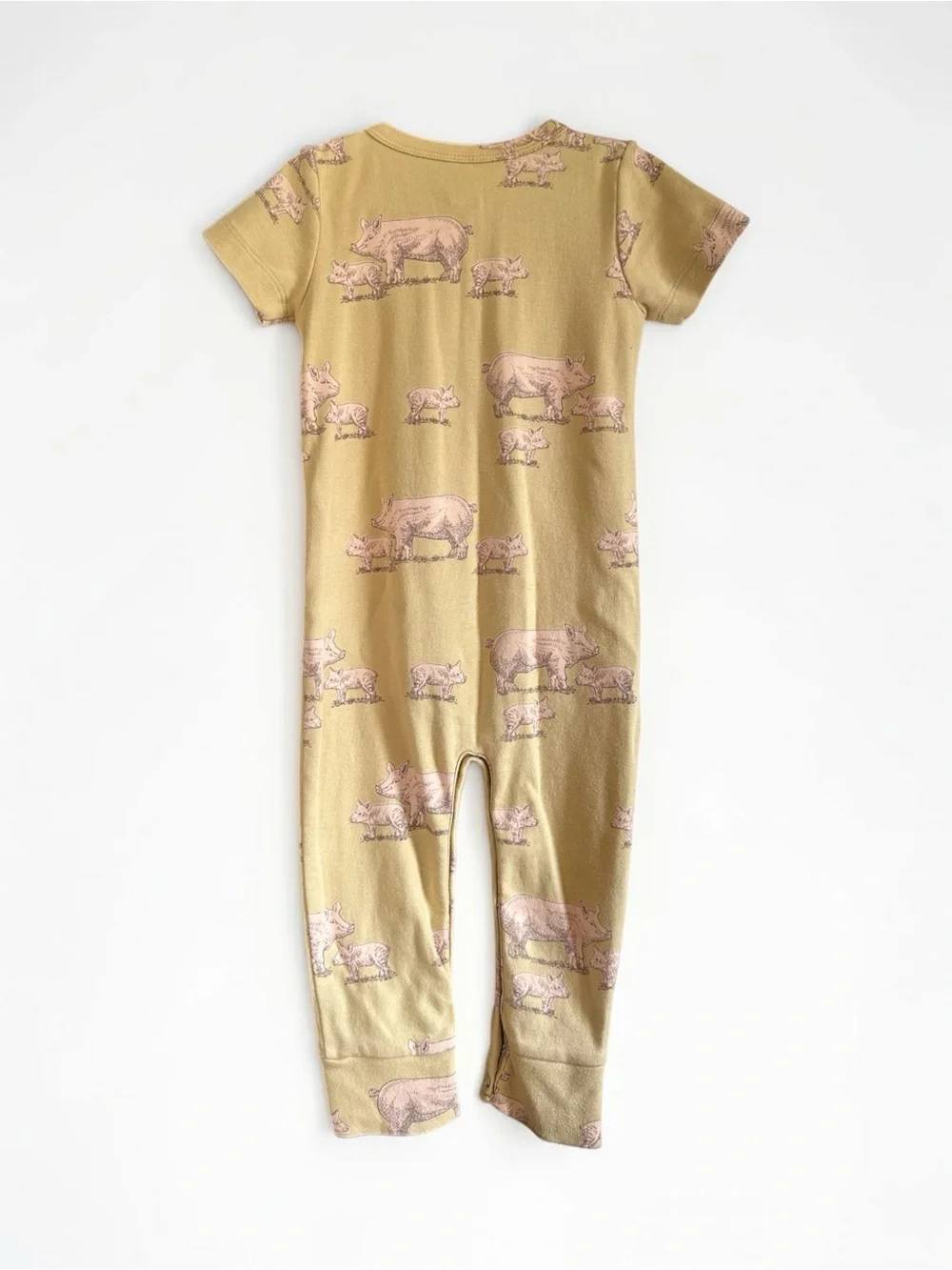 Kate Quinn Pig Piglets Mustard Baby Romper Jumpsuit 18-24M 100% Cotton